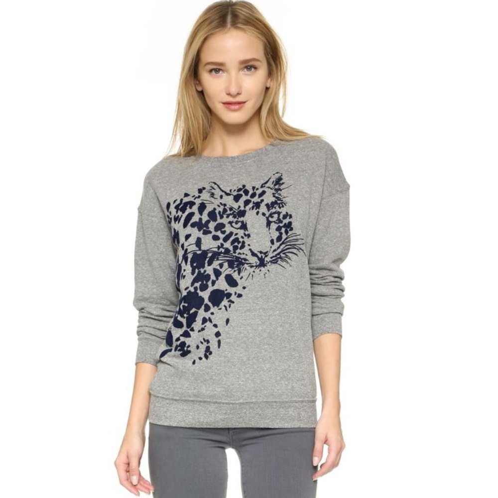 Current/Elliott Greta Leopard Print Sweatshirt